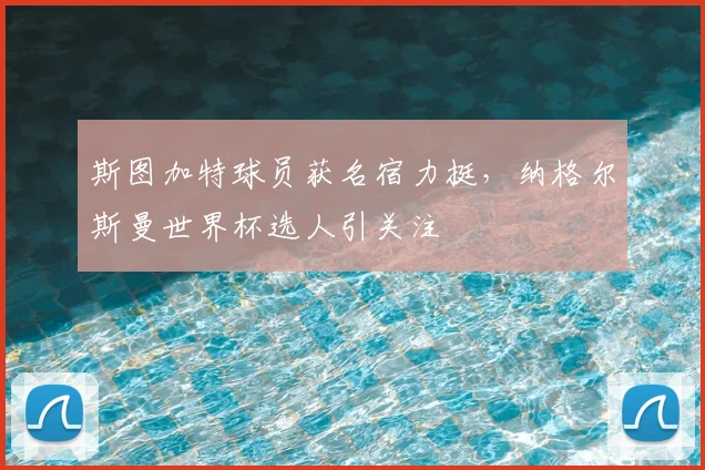 斯图加特球员获名宿力挺，纳格尔斯曼世界杯选人引关注